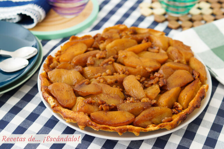 Receta de tarta tatin de manzana con masa quebrada casera, ¡deliciosa!