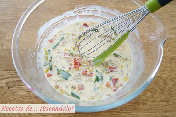 Ingredientes pastel de verduras