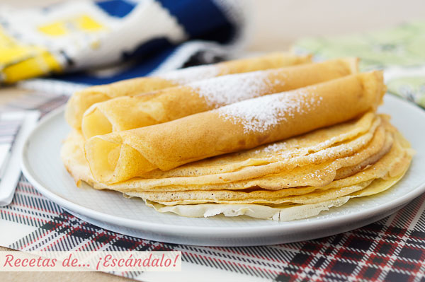 Receta de filloas gallegas de leche o frixuelos de carnaval