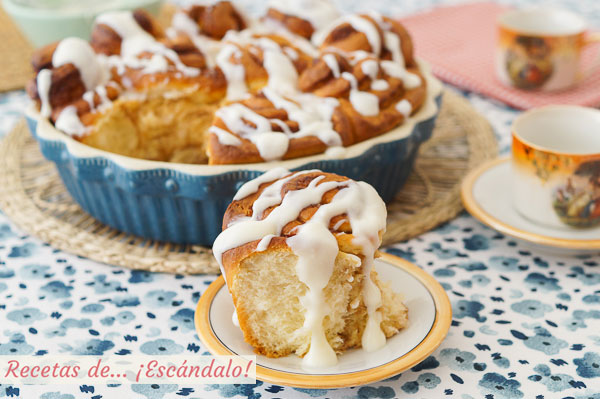 Receta paso a paso de los rollos de canela o cinnamon rolls super tiernos