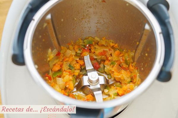 Sofrito para arroz con pollo thermomix