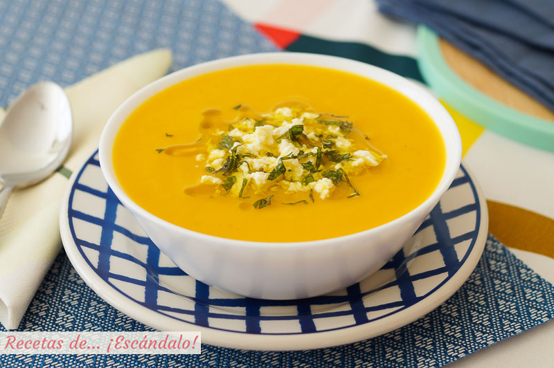 Crema de calabaza con Thermomix, muy sencilla y sabrosa