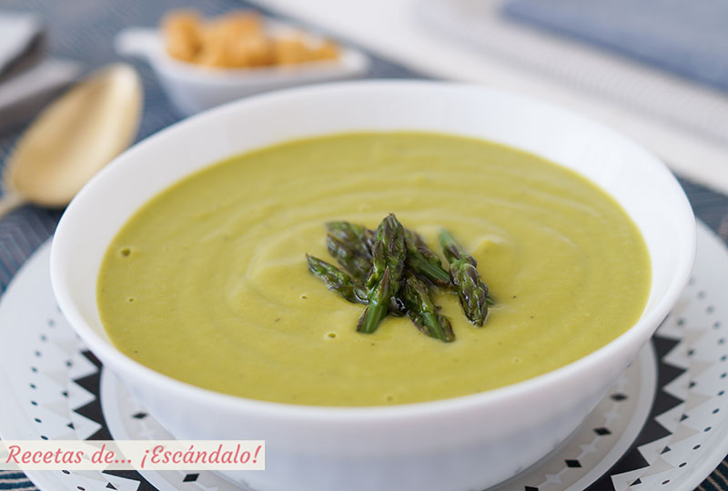 Crema de esparragos verdes trigueros con Thermomix