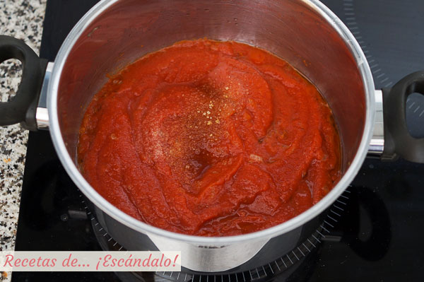 Ingredientes salsa de tomate casera