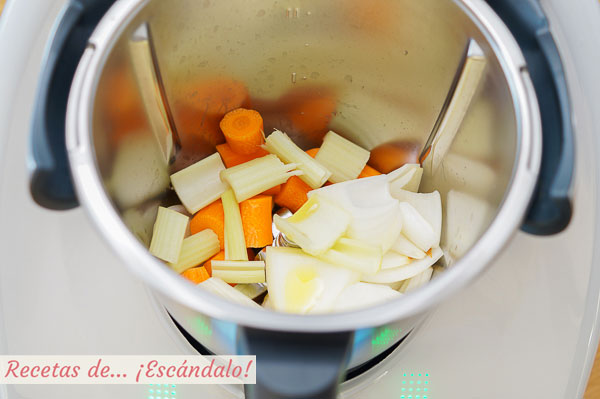 Ingredientes sofrito salsa bolonesa thermomix
