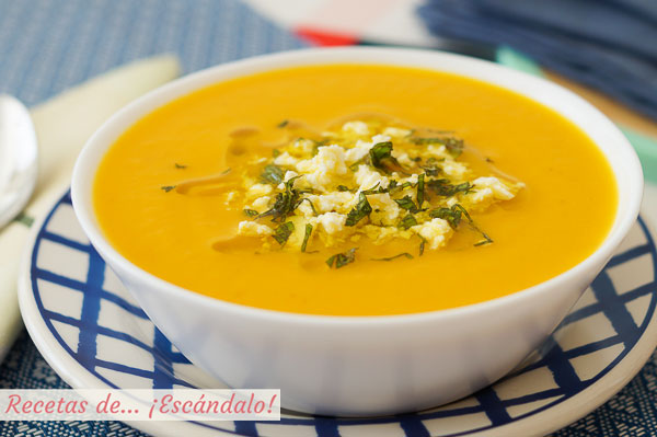 Receta de crema de calabaza con Thermomix, muy sencilla y sabrosa