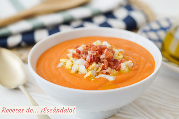 Receta de salmorejo cordobes en Thermomix, tradicional y muy facil