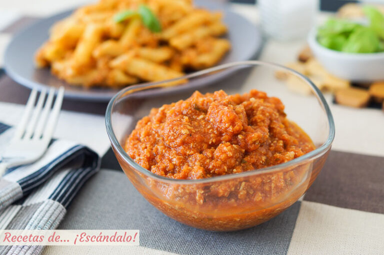 Salsa boloñesa con Thermomix, muy sabrosa