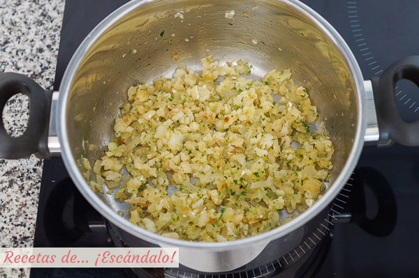 Sofrito para croquetas de bacalao