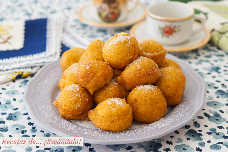 Bunuelos de calabaza, buenisimos. Receta tradicional