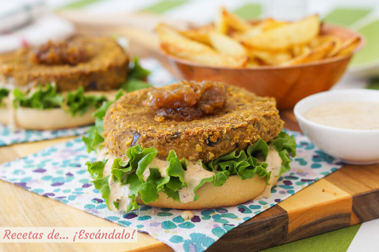 Hamburguesas vegetales de lentejas. Muy sabrosas, cremosas y fáciles