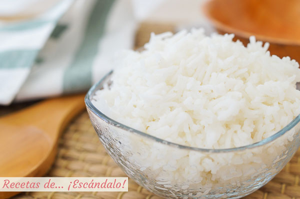 Receta de arroz blanco con Thermomix, cocido en su punto