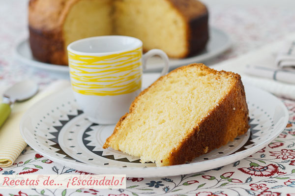 Receta de bizcochuelo casero, facil y esponjoso