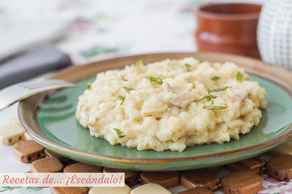 Receta de risotto de champinones con Thermomix, cremoso y riquisimo