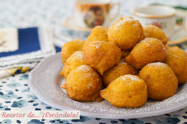 Receta tradicional de bunuelos de calabaza, buenisimos
