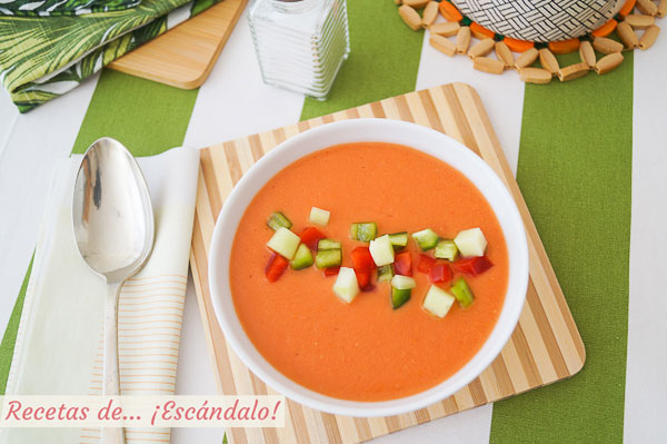 Como hacer gazpacho andaluz en Thermomix, refrescante y saludable