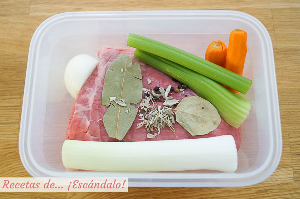 Redondo de ternera marinado para vitello tonnato vitel tone
