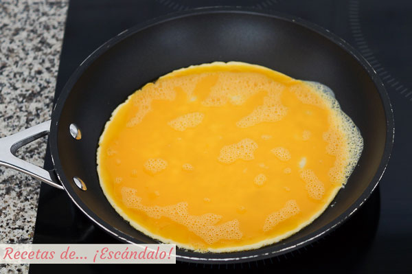 Tortilla francesa casera