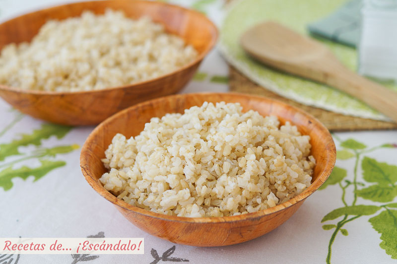 Arroz integral de guarnicion con Thermomix