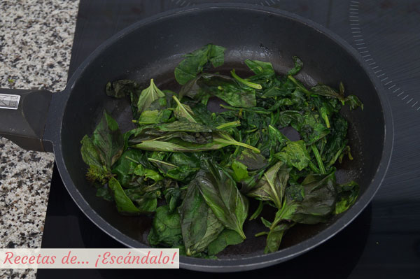 Espinacas salteadas
