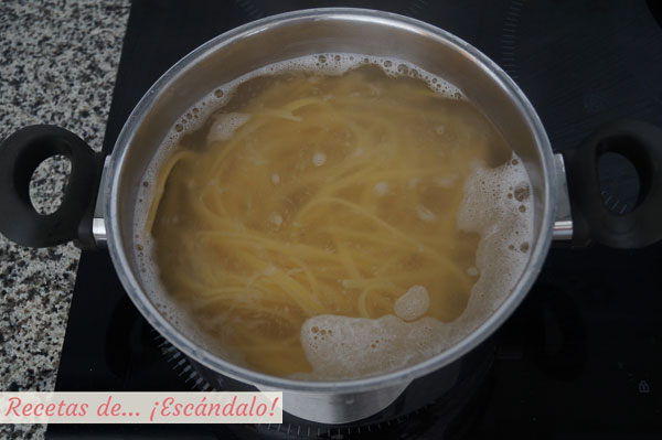 Tallarines cocidos