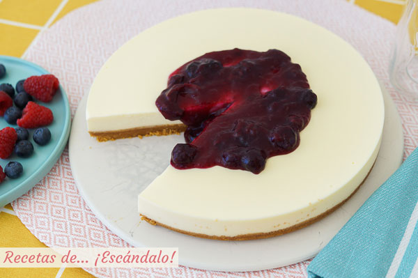 Como hacer tarta de queso fría y sin horno con Thermomix, super sabrosa y rapida