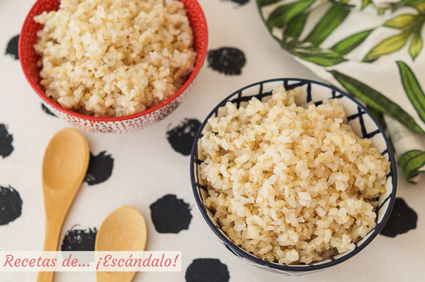 Como preparar arroz integral y que quede sabroso y suelto