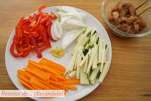 Ingredientes chow mein