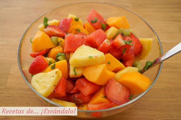 Macedonia casera de frutas