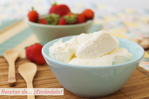 Receta para montar nata Thermomix