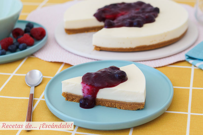 Tarta de queso fría y sin horno con Thermomix, super sabrosa y rapida