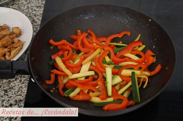 Verduras salteado chino