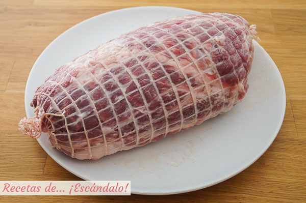 Carne mechada bridada en red