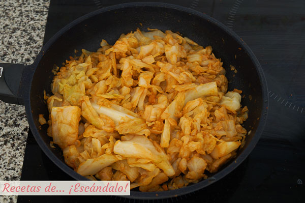 Repollo rehogado