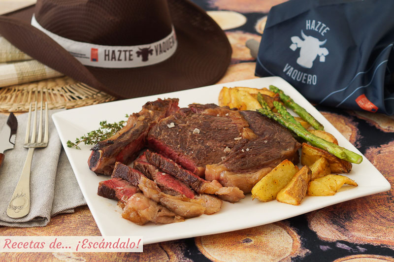 Chuleton de ternera a la plancha, con trucos para que te quede perfecto