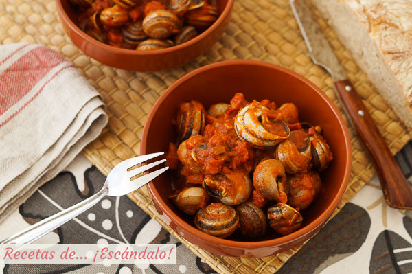 Como hacer caracoles en salsa (picante o no) con jamon y chorizo