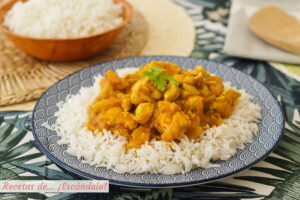 Pollo al curry y arroz basmati con Thermomix, exótico y delicioso