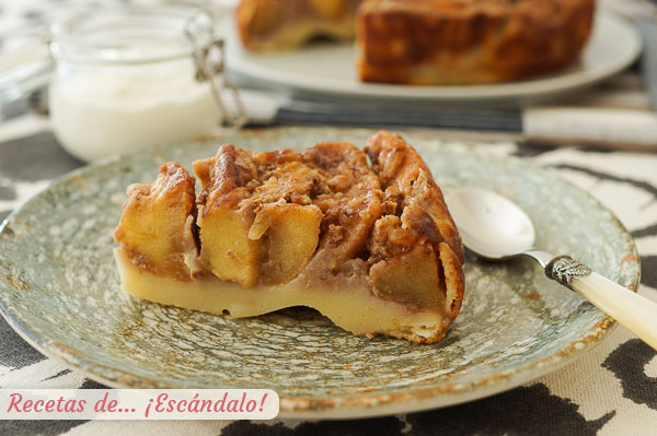 Receta de tarta de manzana casera, facil, rapida y muy rica