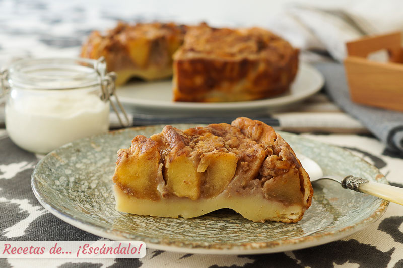 Tarta de manzana casera, facil, rapida y muy rica