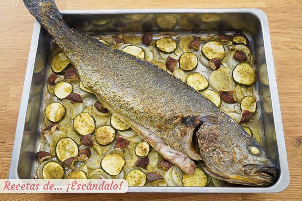 Corvina asada al horno