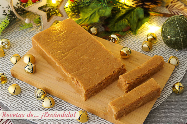 Como hacer turron de Jijona o turron blando casero. Receta de dulce navideno