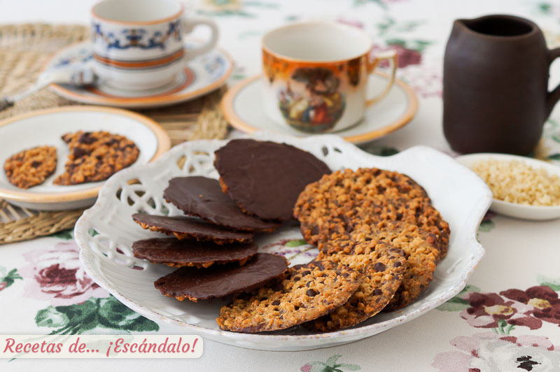 Galletas Moscovitas de almendra y chocolate caseras