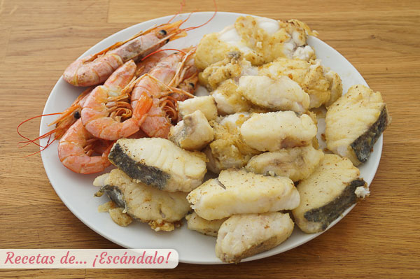 Gambas, rape y merluza para zarzuela