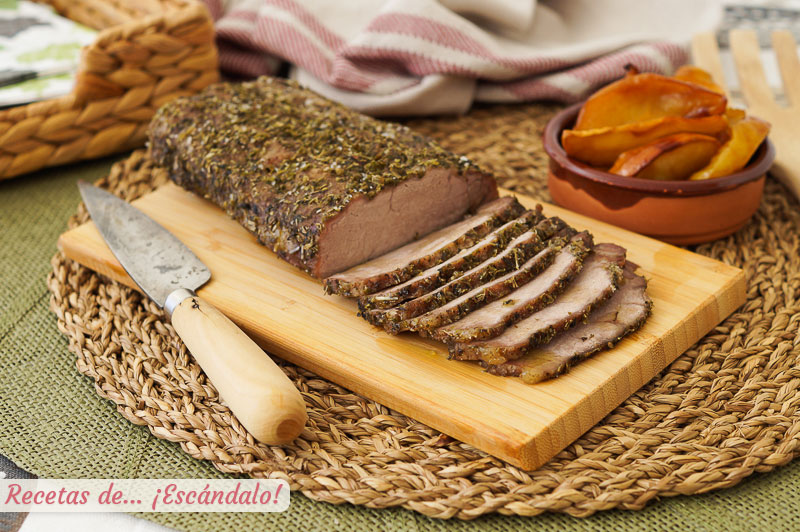 Lomo a la sal con especias, jugoso y rico. Receta muy facil paso a paso
