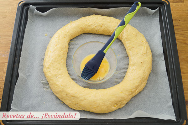 Masa roscon de reyes con hueco