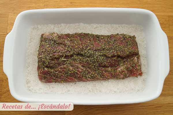 Receta de lomo de cerdo iberico a la sal casero