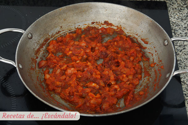 Sofrito para zarzuela de marisco y pescado