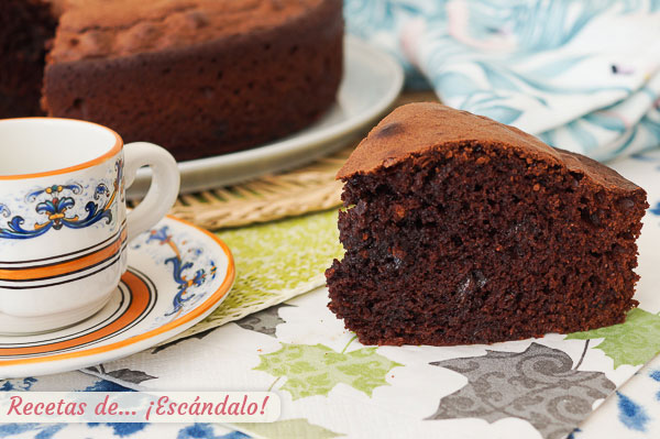Receta de bizcocho de chocolate con Thermomix, el mas facil y rico