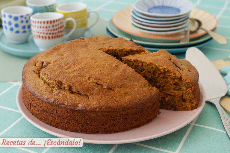 Bizcocho de zanahoria con Thermomix, aromático y jugoso
