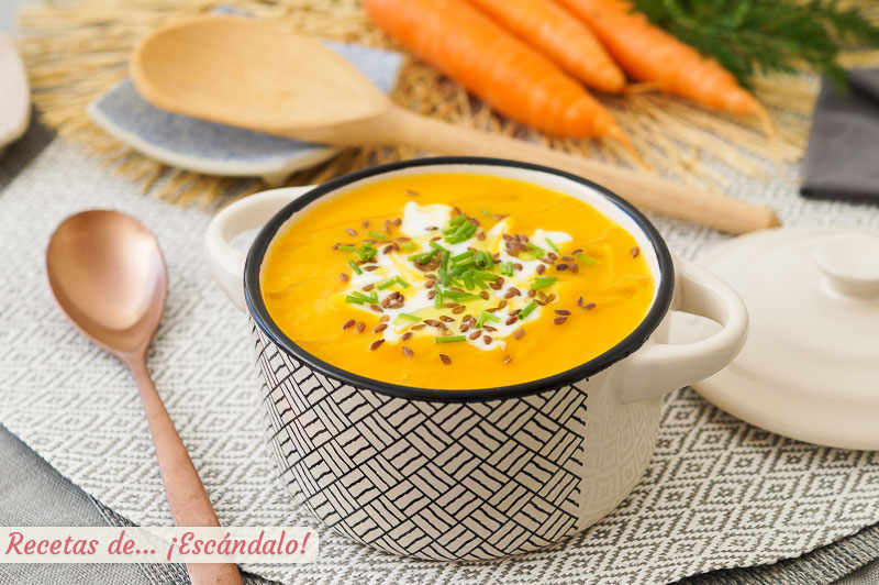 Crema de zanahoria con thermomix, cremosa y muy rica